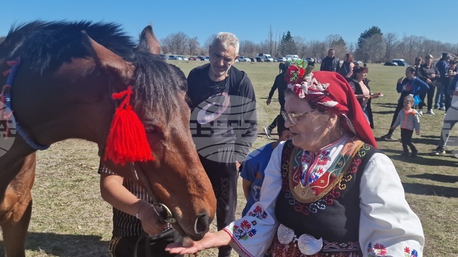 Ритуално захранване на кон, кушии и състезание за най-дълга коса бяха организирани в търговищкото село Макариополско