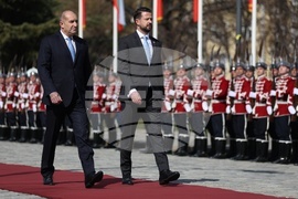 Румен Радев - Яков Милатович - официална церемония - посрещане