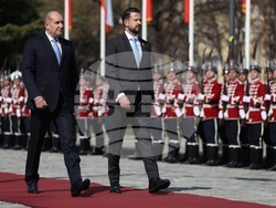 Румен Радев - Яков Милатович - официална церемония - посрещане