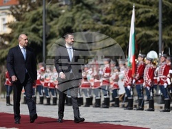 Румен Радев - Яков Милатович - официална церемония - посрещане