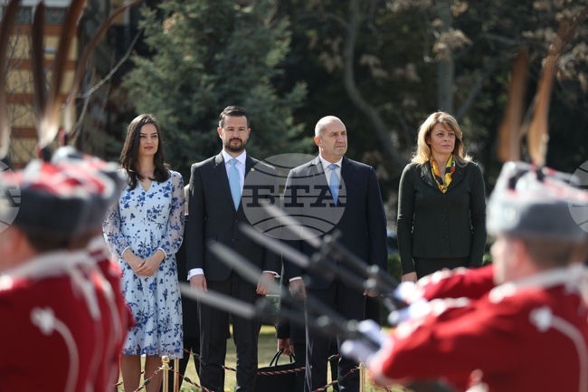 Румен Радев - Яков Милатович - официална церемония - посрещане