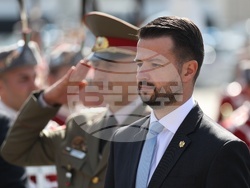 Румен Радев - Яков Милатович - официална церемония - паметник на Незнайния войн - венец