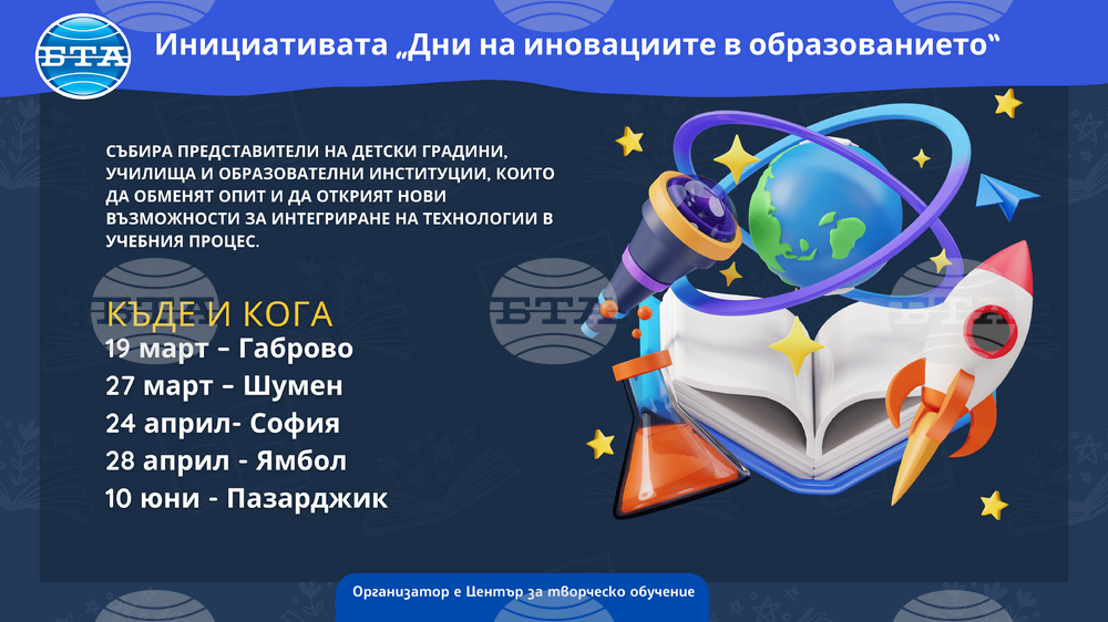 Инициативата „Дни на иновациите в образованието“ ще се проведе в Габрово на 19 март