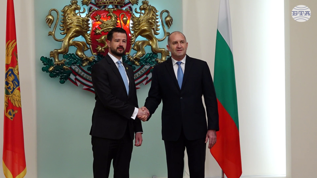 Започна срещата между президентите на България и Черна гора – Румен Радев и Яков Милатович