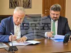 Гоце Делчев - подписване на договор за отдаване на помещение на БТА за Национален пресклуб