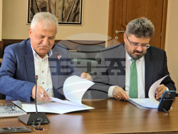 Гоце Делчев - подписване на договор за отдаване на помещение на БТА за Национален пресклуб