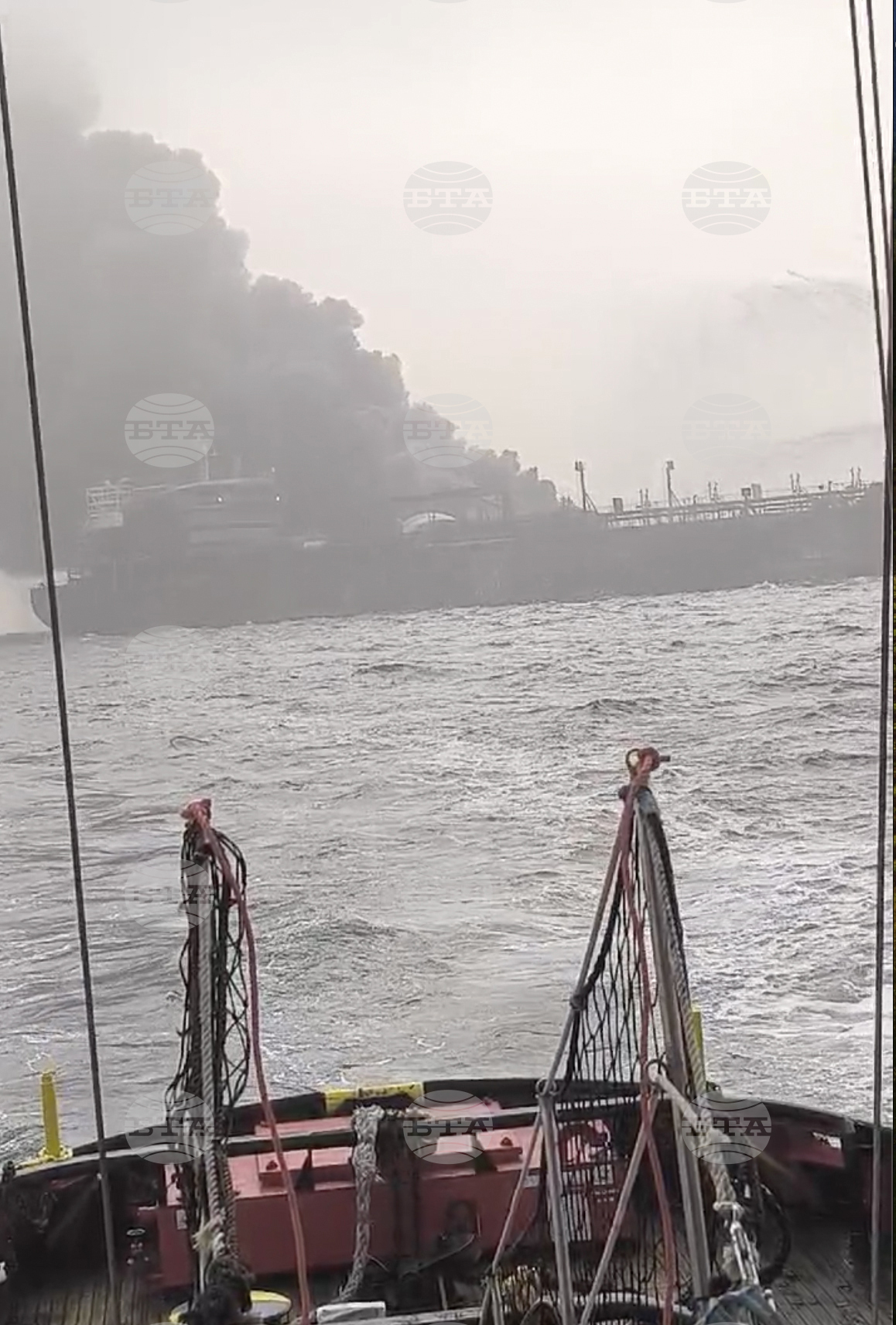 Britain Ships Collide