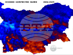 Средна сезонна температура за зима 2025