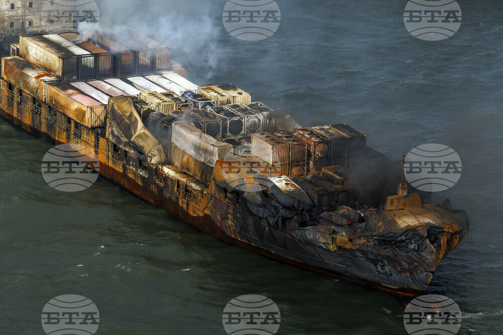 APTOPIX Britain Ships Collide