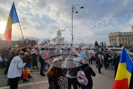 Румъния - Букурещ - привърженици на Калин Джорджеску