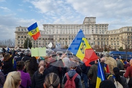 Румъния - Букурещ - привърженици на Калин Джорджеску