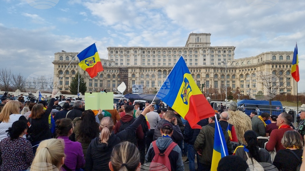Румъния - Букурещ - привърженици на Калин Джорджеску