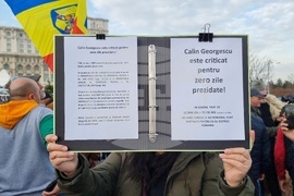 Румъния - Букурещ - привърженици на Калин Джорджеску