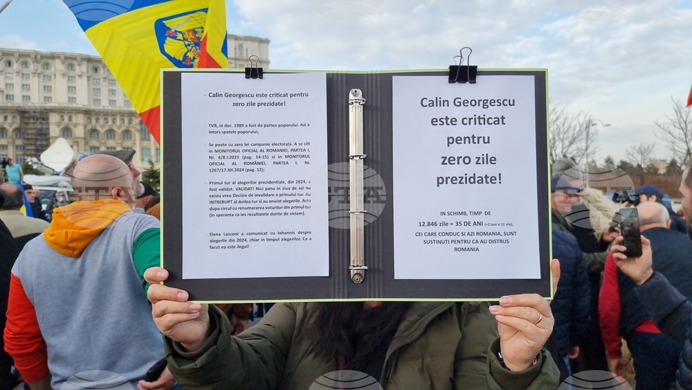 Румъния - Букурещ - привърженици на Калин Джорджеску