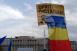 Румъния - Букурещ - привърженици на Калин Джорджеску