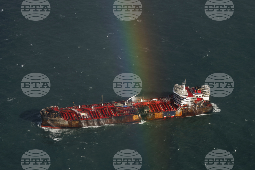 APTOPIX Britain Ships Collide