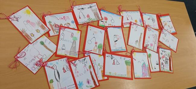 Възпитаници на училище „Д-р Петър Берон“ в Рединг и на Детска градина №20 „Радост“ в Добрич си размениха писма с картички и мартеници