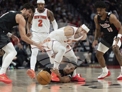Knicks Trail Blazers Basketball