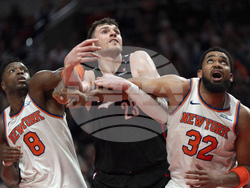 APTOPIX Knicks Trail Blazers Basketball