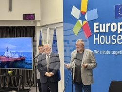 Проф. Христо Пимпирев представи своята книга „Христо Пимпирев. Антарктическият стопаджия“ в Дома на Европа в Сараево. Снимка: БАИ 