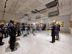 Откриване на изложбата „От ателието“ на Емил Стойчев в столичната галерия „Академия“. Снимка: Ваня Сухарова/БТА