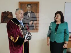 Новият ректор на Висшето транспортно училище „Тодор Каблешков“  проф. д-р инж. Красимир Кръстанов встъпи в длъжност. Снимка: ВТУ