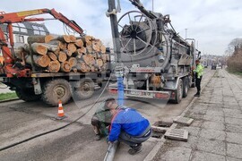 Шумен - машинно почистване на шахти - демонстрация