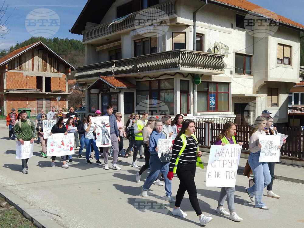 Трето протестно шествие във връзка с инцидента в Нови Сад се състоя днес в Босилеград