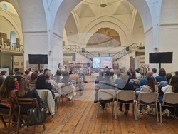 Лекция на проф. Алкивиад Препис в НАИМ-БАН. Снимка: Ваня Сухарова/БТА