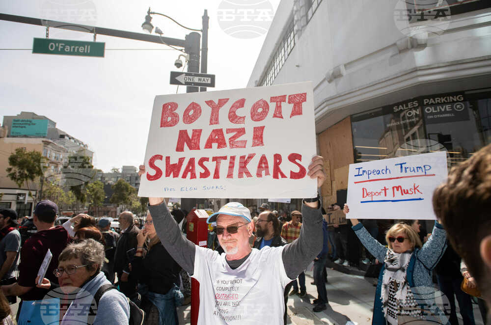 Tesla Musk Protest
