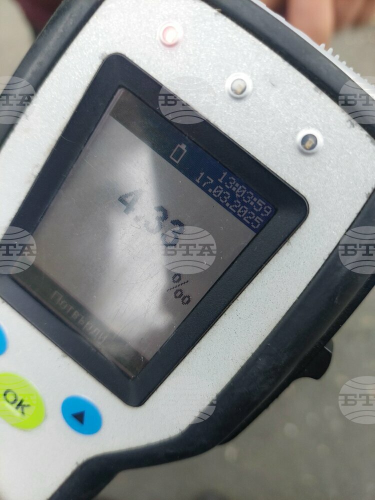 Задържаха в Бургас водач на автомобил с 4,33 промила алкохол