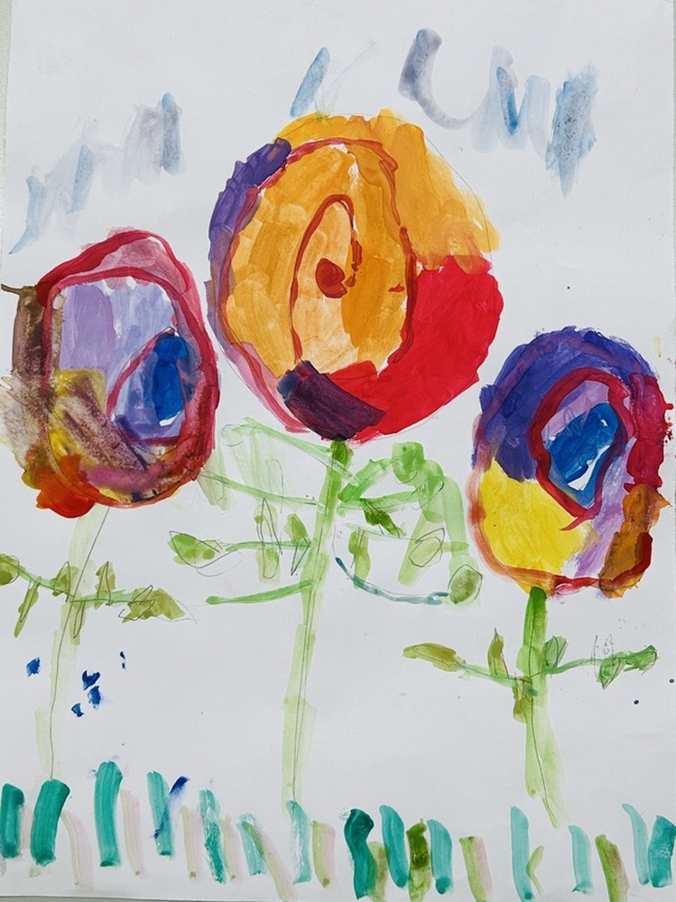 Творците от клуб „Художник“ в училище „Св. св. Кирил и Методий” във Виена рисуваха на тема „цветя“