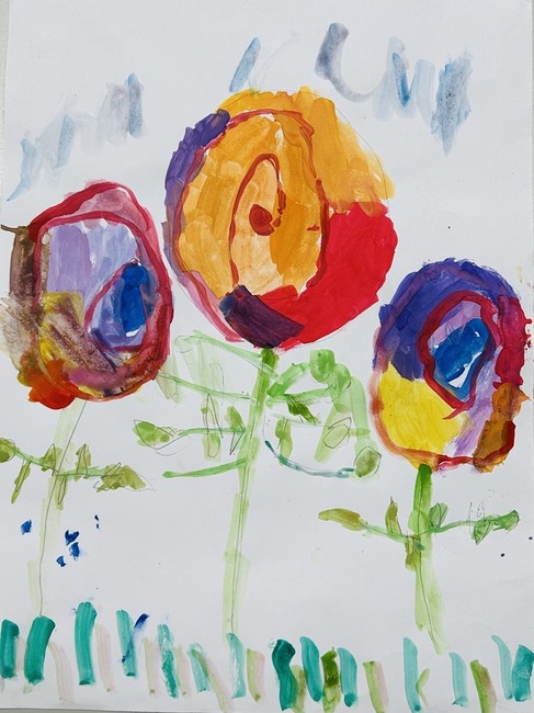 Творците от клуб „Художник“ в училище „Св. св. Кирил и Методий” във Виена рисуваха на тема „цветя“