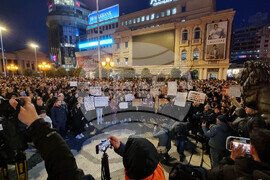 Северна Македония - Скопие - граждани - мълчаливо бдение - Кочани