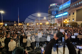 Северна Македония - Скопие - граждани - мълчаливо бдение - Кочани
