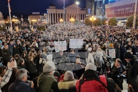 Северна Македония - Скопие - граждани - мълчаливо бдение - Кочани
