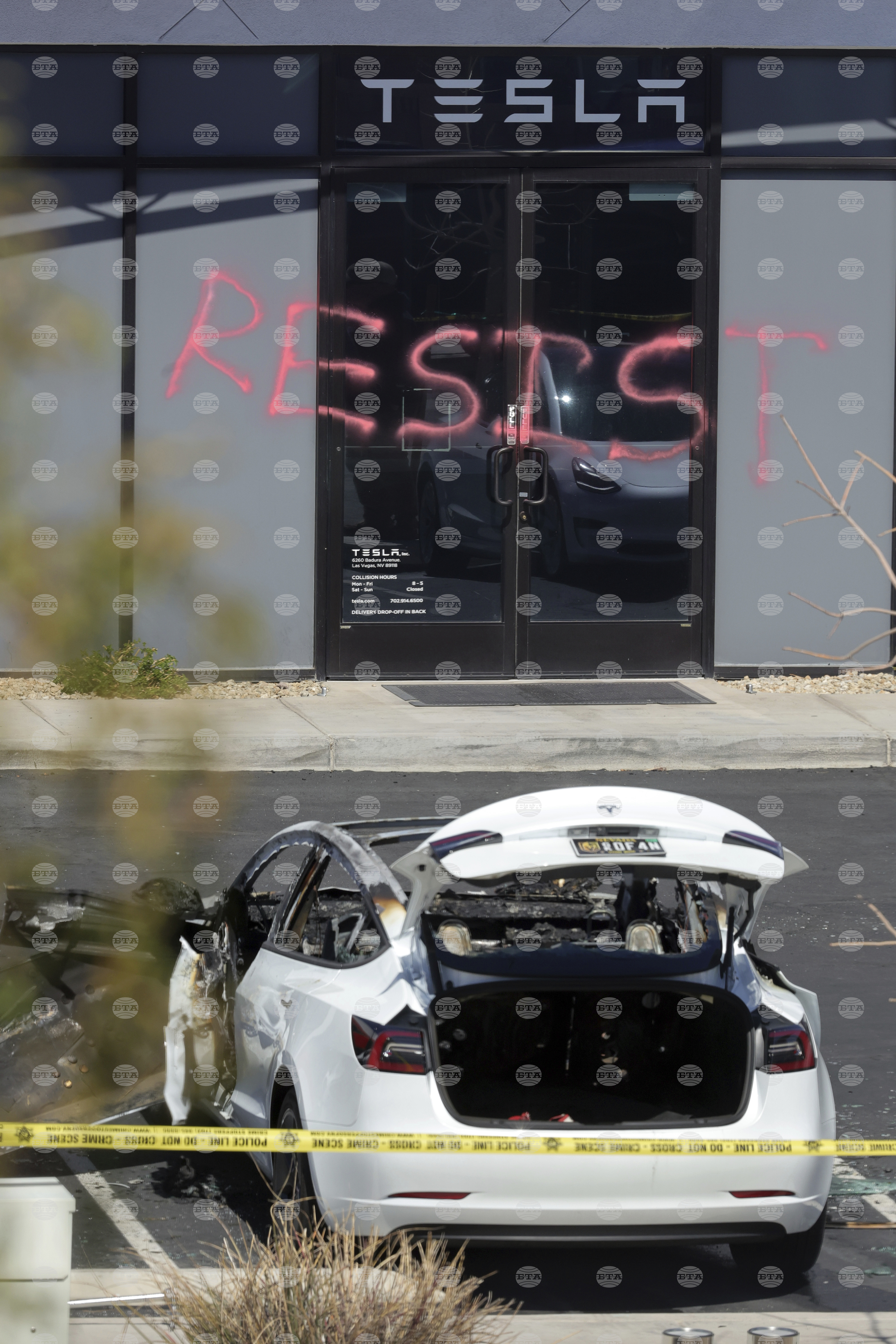 Musk Tesla Vandalism