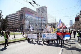 Сърбия - протест - просветни работници