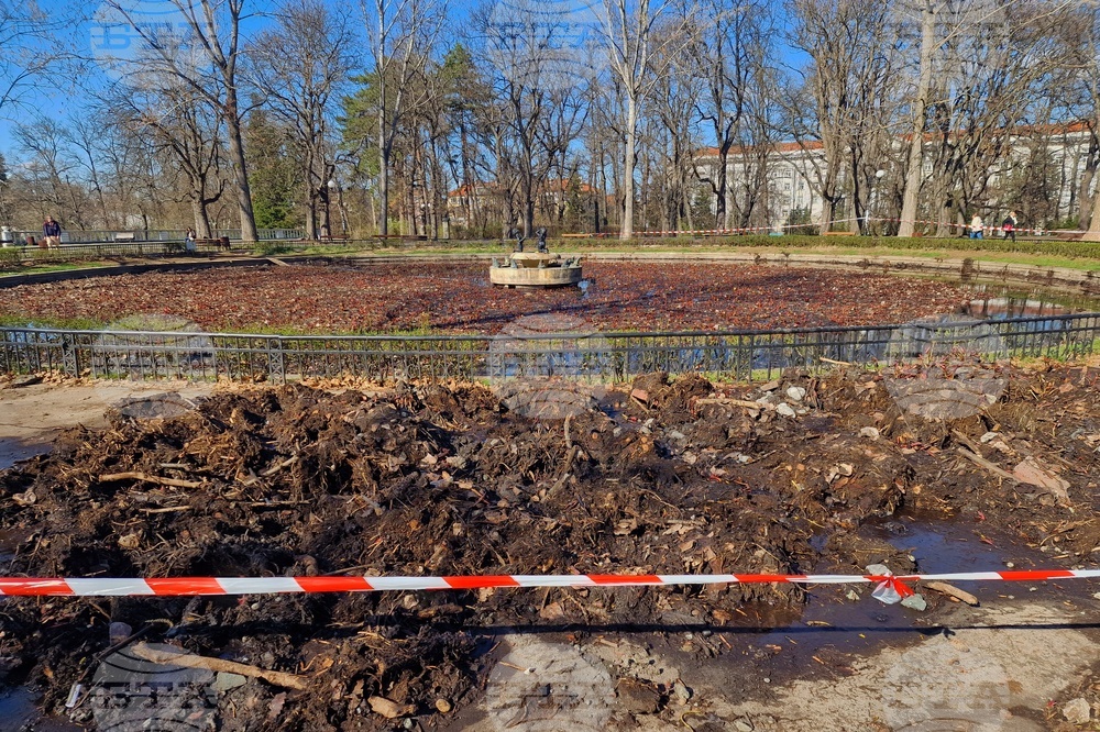 Парк Борисова градина - Езерото с лилиите - почистване