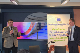 Белгия - "Седмица на гражданското общество" - дискусия с журналисти - Оливер Рьопке - Лауренциу Плошчану