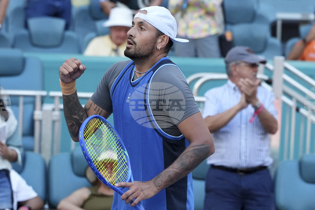 Ник Кирьос с първа победа от две години и половина след обрат срещу американец на Мастърс турнира в Маями