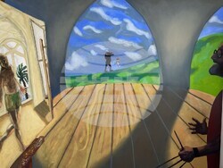 Творба на Минко Йовчев от изложбата „Мисли в материал“. Снимка: Екипът на събитието