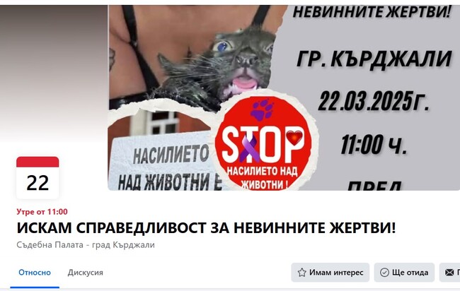 Кърджалийци се събират чрез социалните мрежи на протест срещу насилието над животни