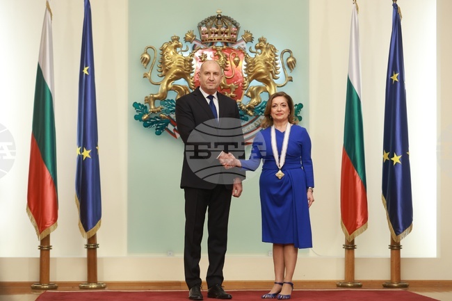 Президентство - Джузепина Дзара - орден „Мадарски конник“ - награждаване