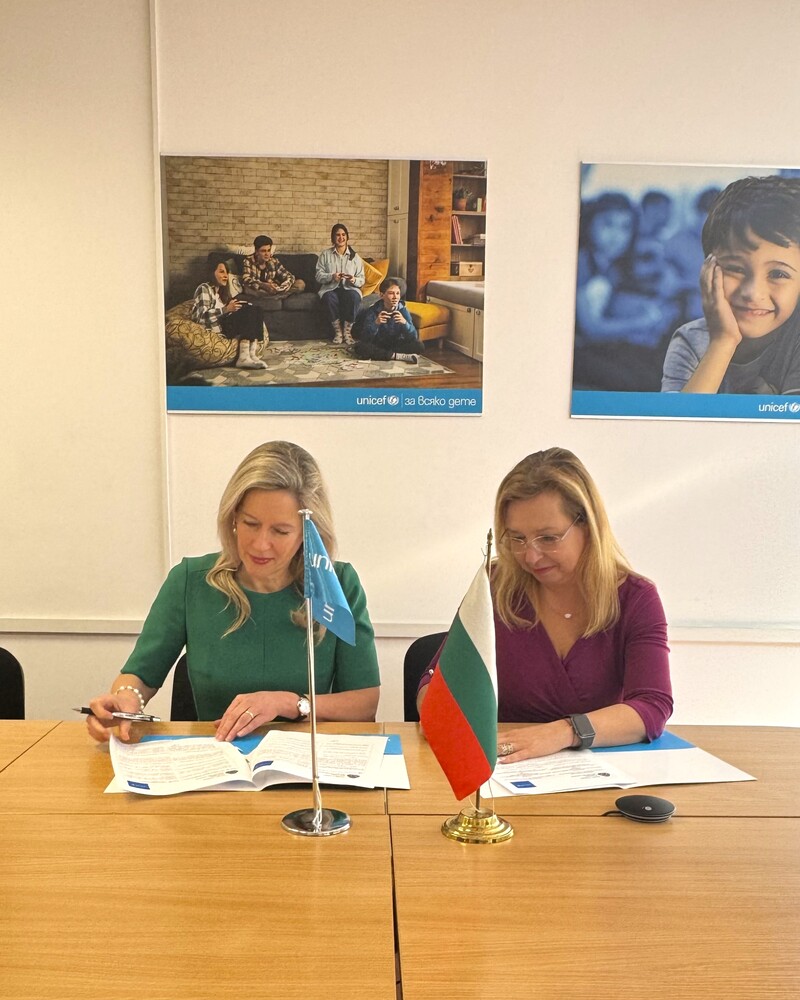 УНИЦЕФ България: Икономическият и социален съвет на Република България и УНИЦЕФ България подписаха Меморандум за разбирателство и сътрудничество
