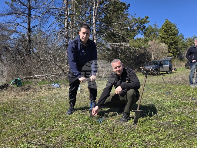В парк „Кайлъка“ край Плевен започна засаждане на 1200 фиданки