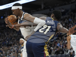 CORRECTION Pelicans Timberwolves Basketball