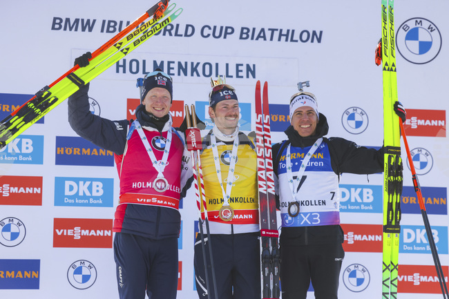 Стурла Холм Лагрейд е новият носител на Световната купа по биатлон, норвежецът триумфира в предпоследния старт за сезона пред родна публика в Осло