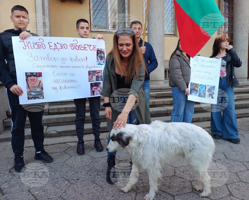 Хасково - протест срещу насилието над животни