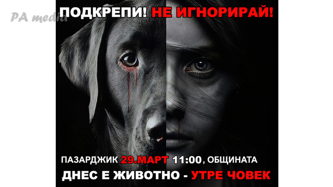 Протест срещу насилието над животни ще се състои в Пазарджик другата събота